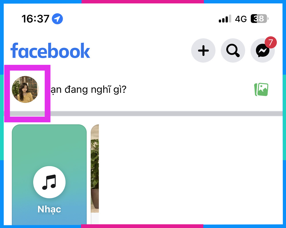 Truy cập trang cá nhân trên Facebook điện thoại