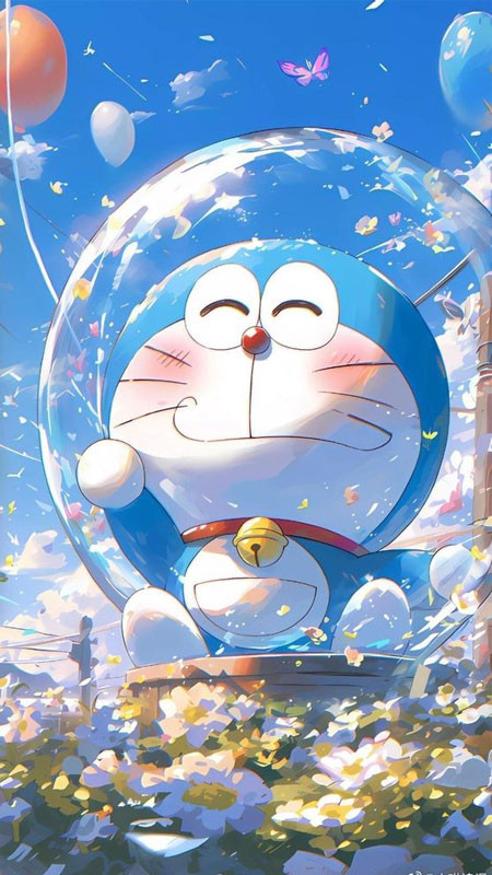 Hình nền Doraemon dễ thương, sáng tạo với biểu cảm đáng yêu