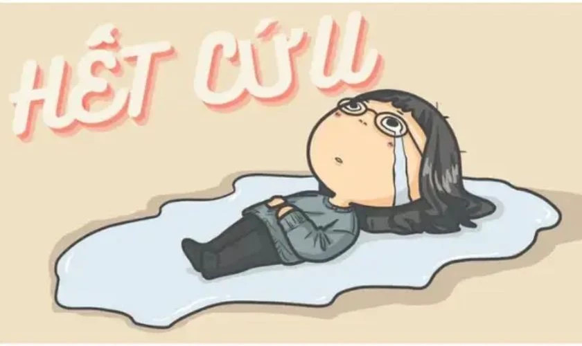 Meme chú mèo đang ôm đầu thất vọng, "hết cứu"