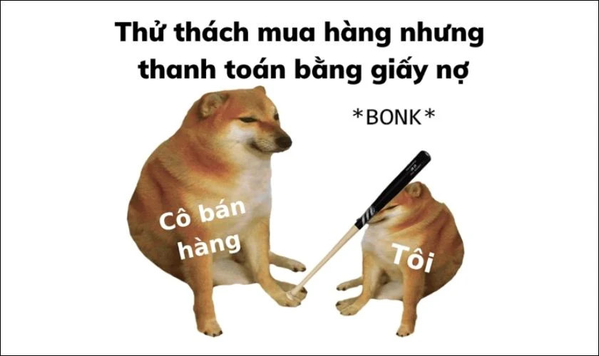 Meme chú chó Husky với khuôn mặt hài hước, "đơ" một cách tự nhiên