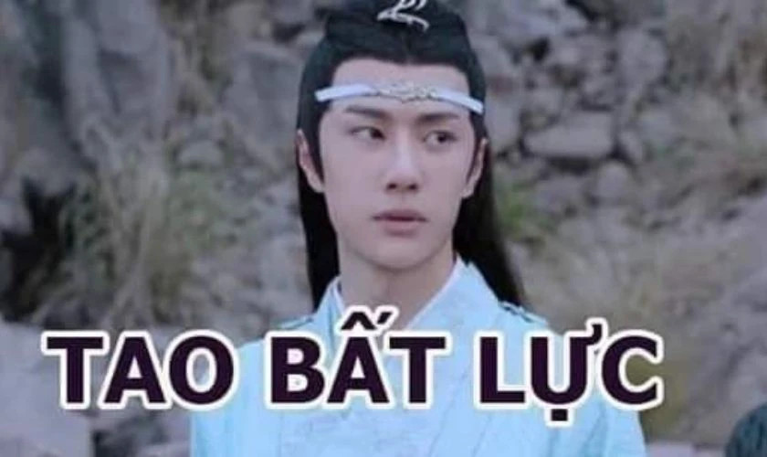 Meme cô gái đang chống cằm với vẻ mặt "tôi đã cố gắng hết sức"