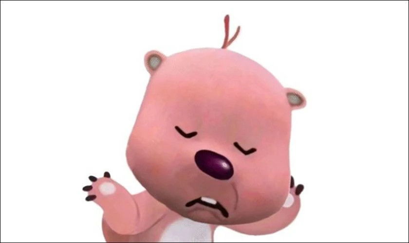 Meme Loopy với ánh mắt long lanh, biểu cảm "mong chờ"