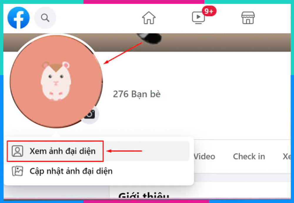 Chọn xem ảnh đại diện trên máy tính