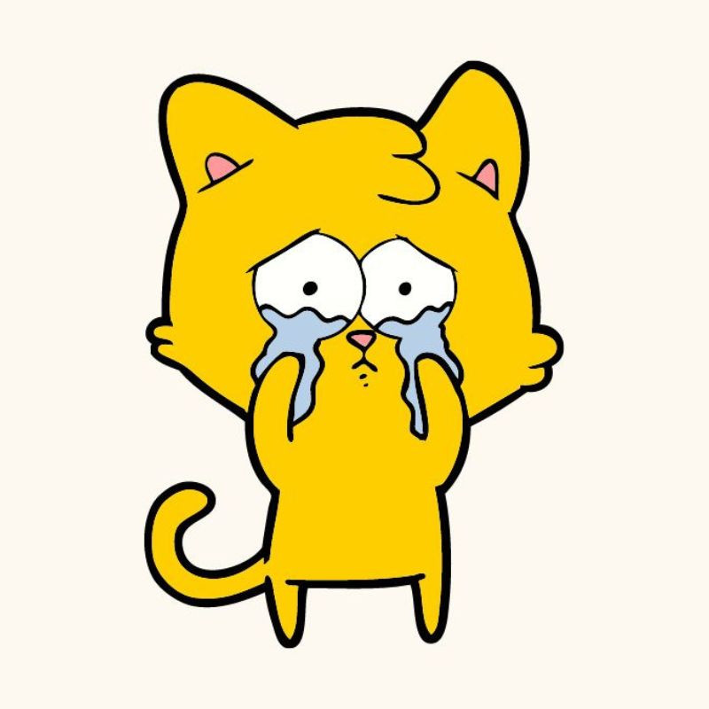 Mèo khóc cute với đôi mắt rưng rưng và cái mũi nhỏ xinh