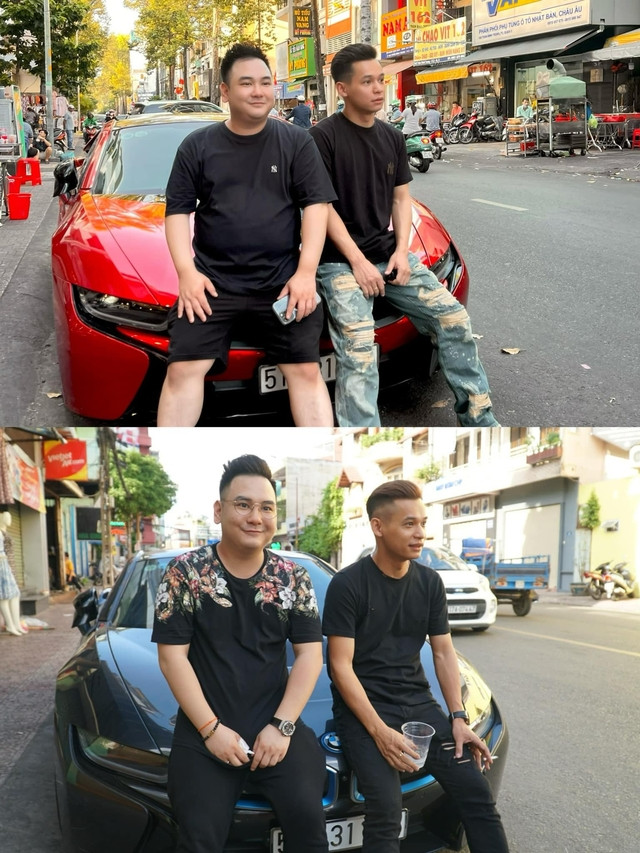 Streamer Xemesis và Độ Mixi bên siêu xe BMW i8 trị giá hàng tỷ đồng, biểu tượng cho lối sống thiếu gia của Xemesis.