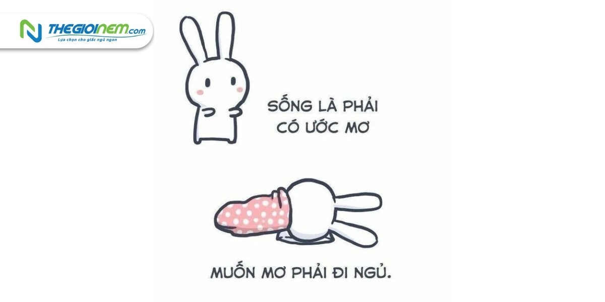 Ảnh meme với nhân vật hoạt hình đang chật vật đi ngủ, thể hiện sự mệt mỏi của một ngày dài