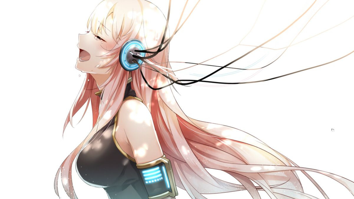 Hình ảnh anime cô đơn khóc trong mưa, nước mắt hòa lẫn với nước mưa