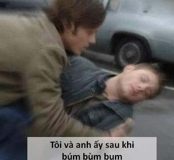 Meme hài hước với dòng chữ "Cho nghỉ 5p đi ba" thể hiện sự mệt mỏi và chán nản