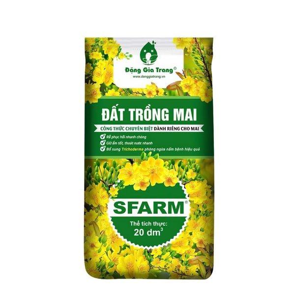 Đất trồng mai trong chậu tơi xốp, giàu dinh dưỡng và thoát nước tốt, đảm bảo rễ mai phát triển khỏe mạnh