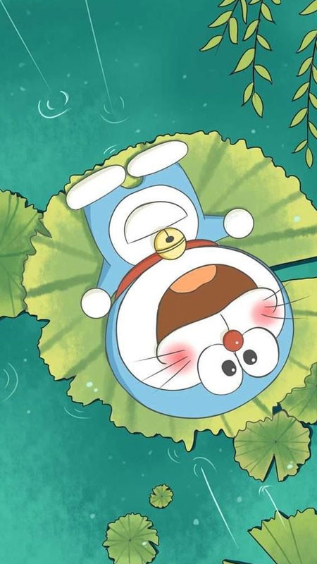 Doraemon chibi tươi vui với biểu cảm đáng yêu