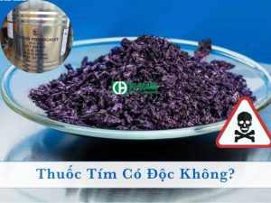 Hạt tinh thể Kali Permanganat (KMnO4) màu tím đậm, giải đáp câu hỏi thuốc tím có độc không