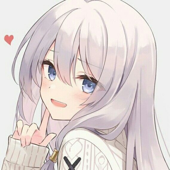 Avatar anime nữ cute phong cách học sinh, mái tóc đen dài với nơ đỏ