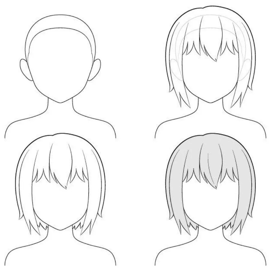 Kiểu tóc anime nữ buộc hai bên (twin tails) năng động, đáng yêu với độ phồng lớn