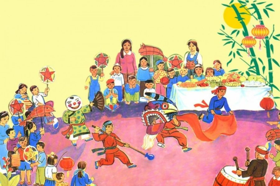 Từng nét vẽ tinh tế đã tạo nên con Lân sống động, như đang nhảy múa trên trang giấy